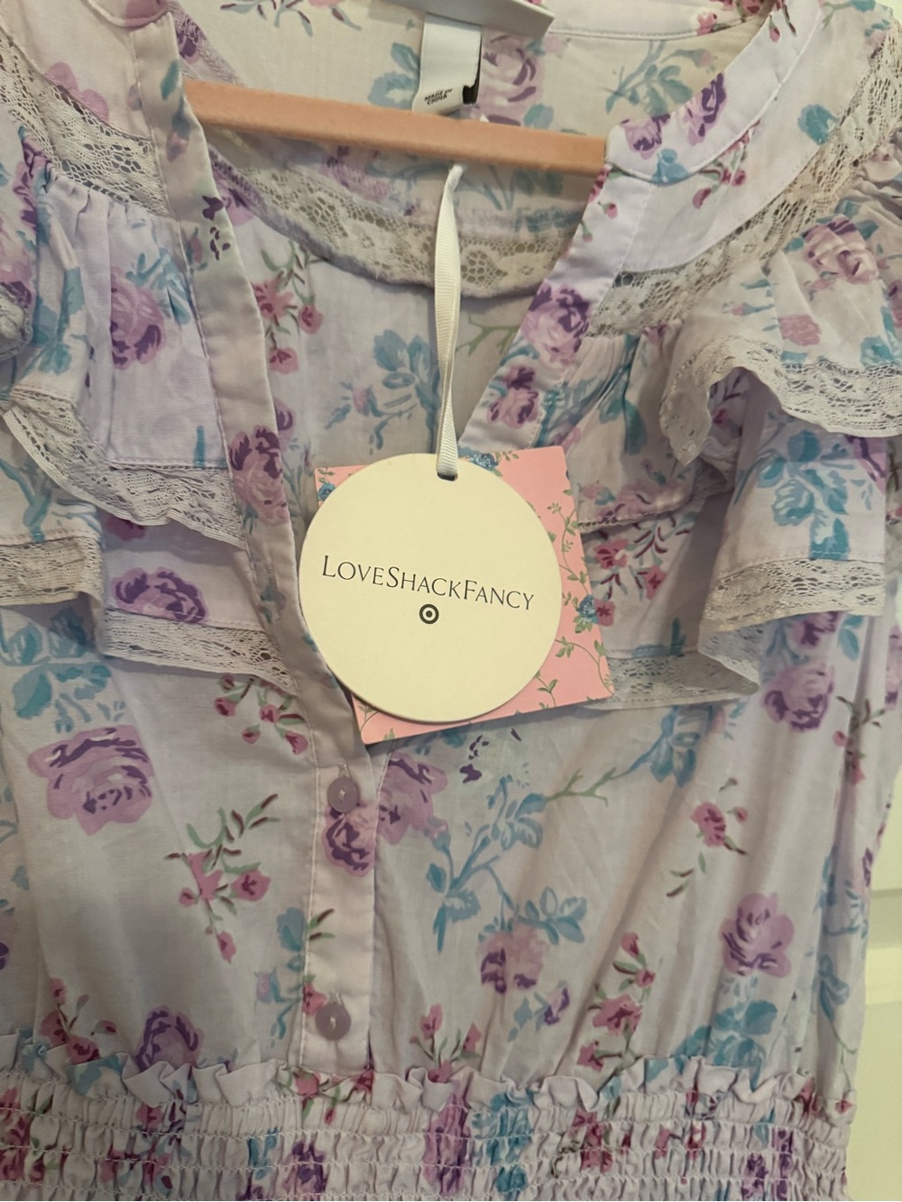 LoveShackFancy x Target Lilac Floral Ruffle Dress - Picture 2 of 7